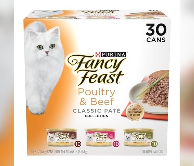 Fancy Feast Poultry & Beef Pate Variety Pack Review (30 Cans)