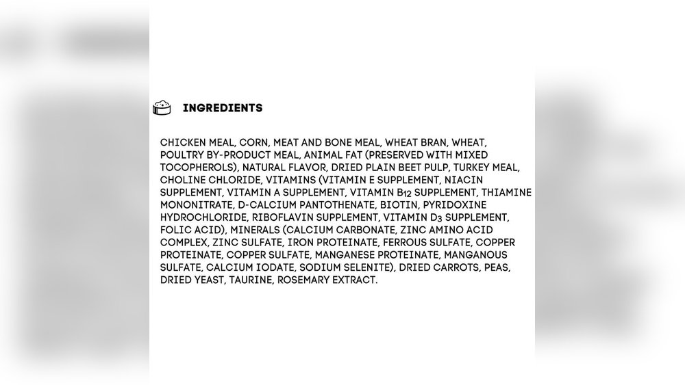 Special Kitty Cat Food Ingredients
